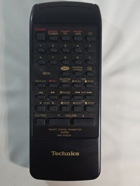 Technics Black Remote Control with Gold Logo